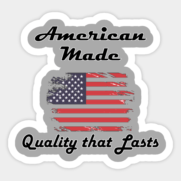 American Made US Flag Tee Sticker by DISmithArt